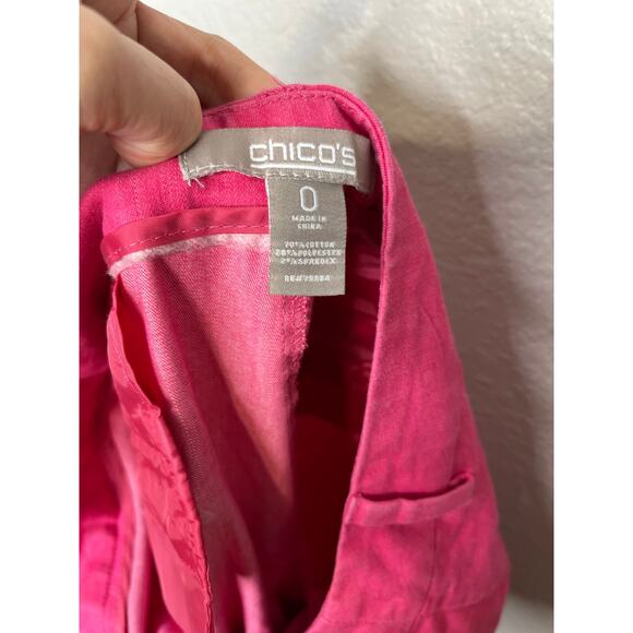 Chico's Pink Crop Pant 0 - Picture 8 of 9
